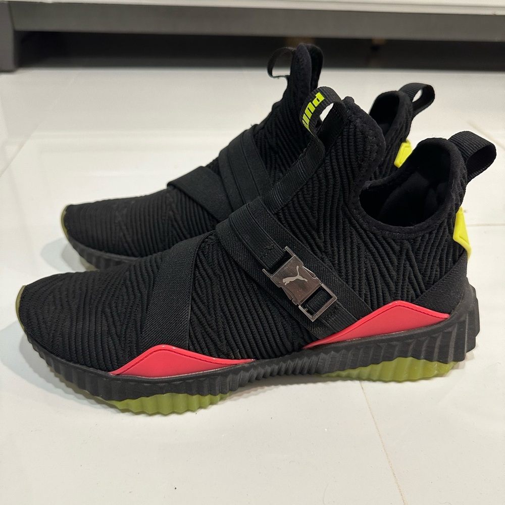 Puma Black and Pink Sneakers